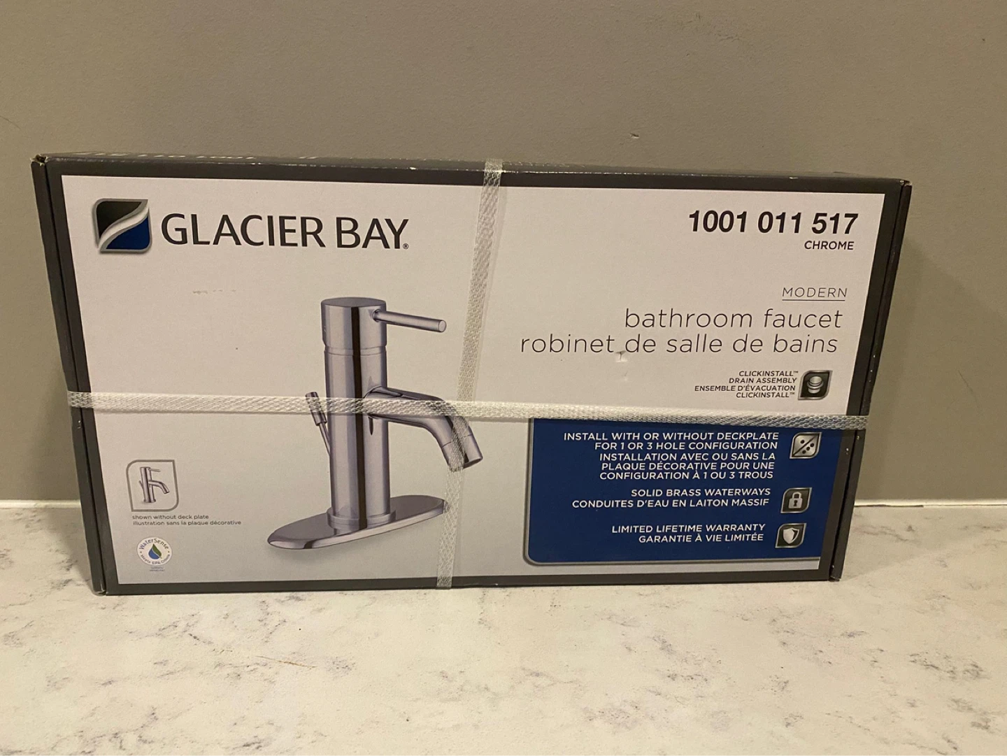 Glacier Bay Modern Chrome Bathroom Faucet