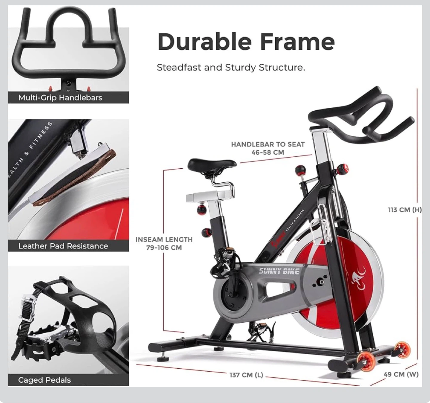 Sunny Health & Fitness Pro SF-B1705 Indoor Cycling Bike - photo 4