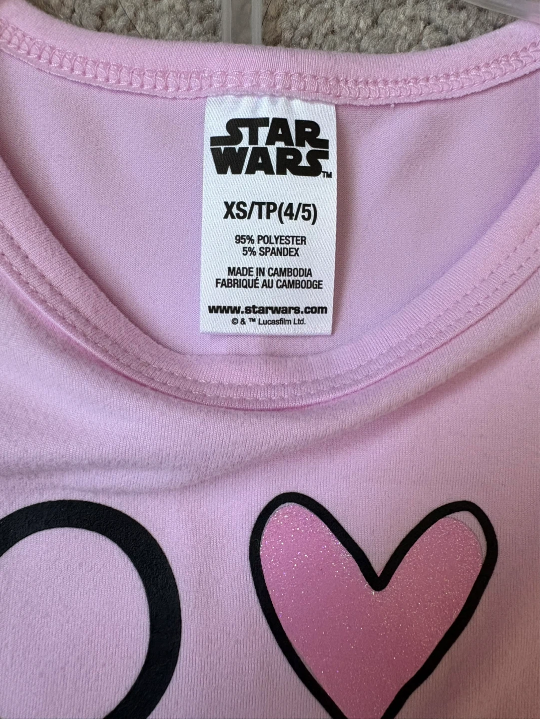 Star Wars Grogu "Love" Pajama Set Girls XS (4/5) - photo 2