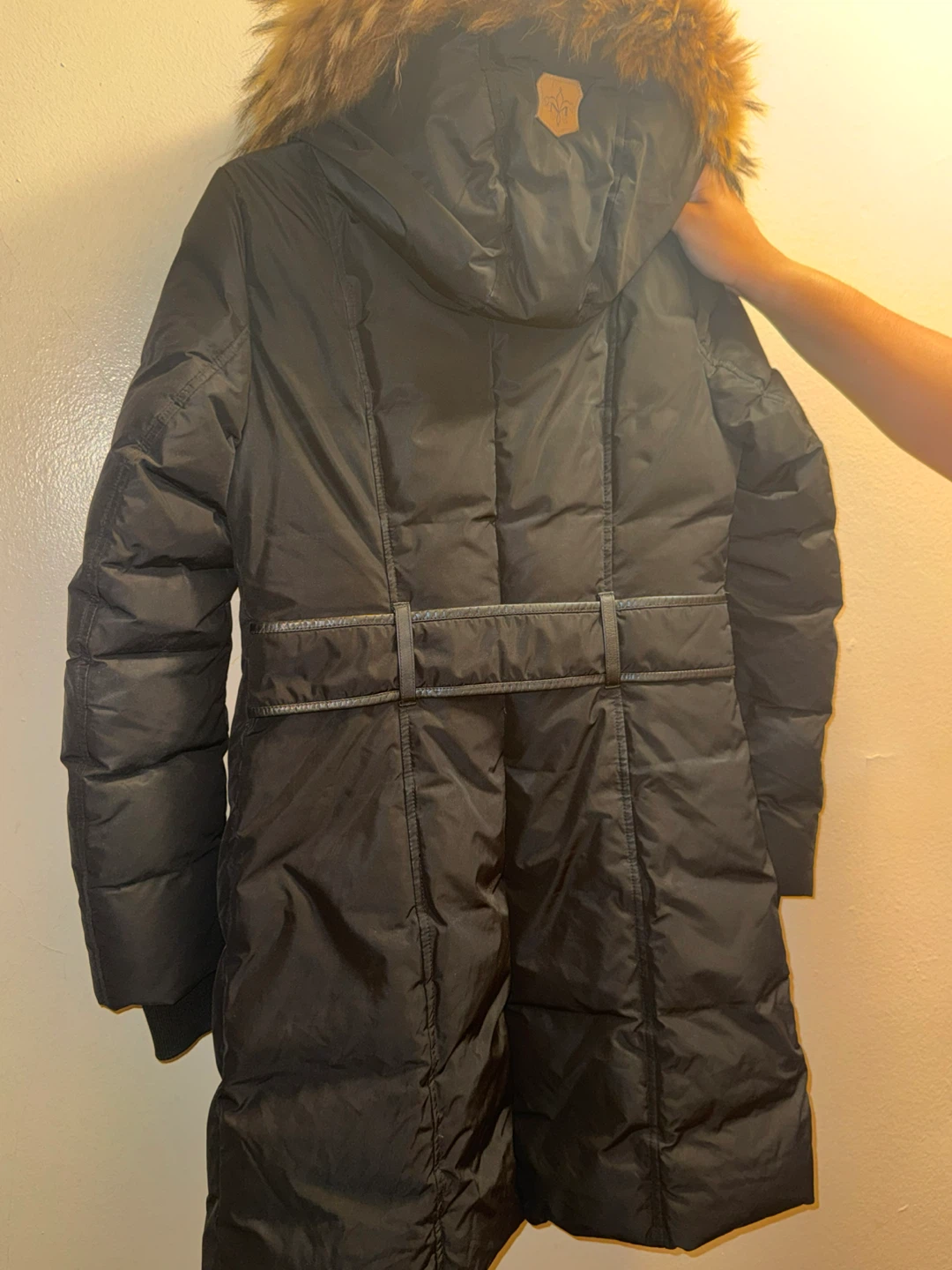 Mackage Black Down Winter Coat with Fur Hood - photo 2