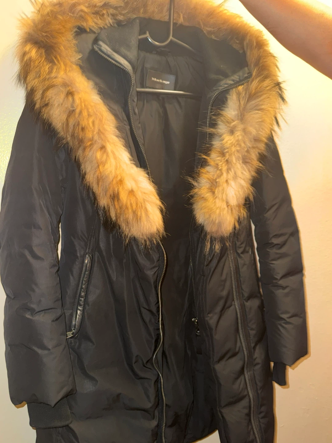 Mackage Black Down Winter Coat with Fur Hood - photo 3