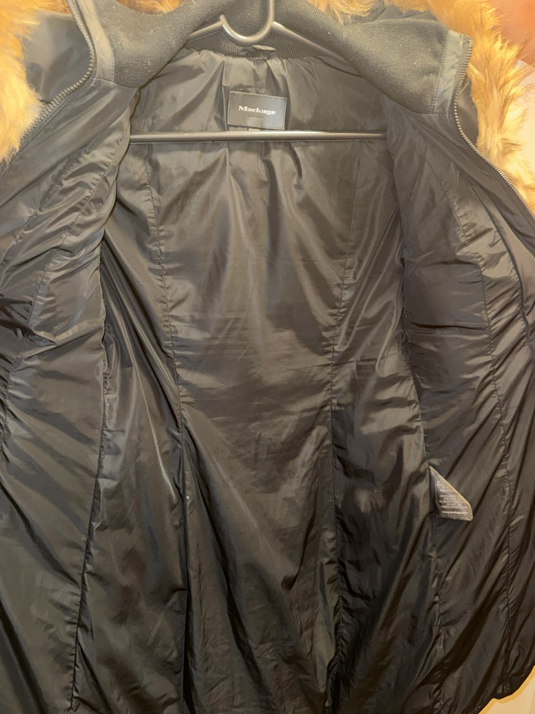 Mackage Black Down Winter Coat with Fur Hood - photo 5