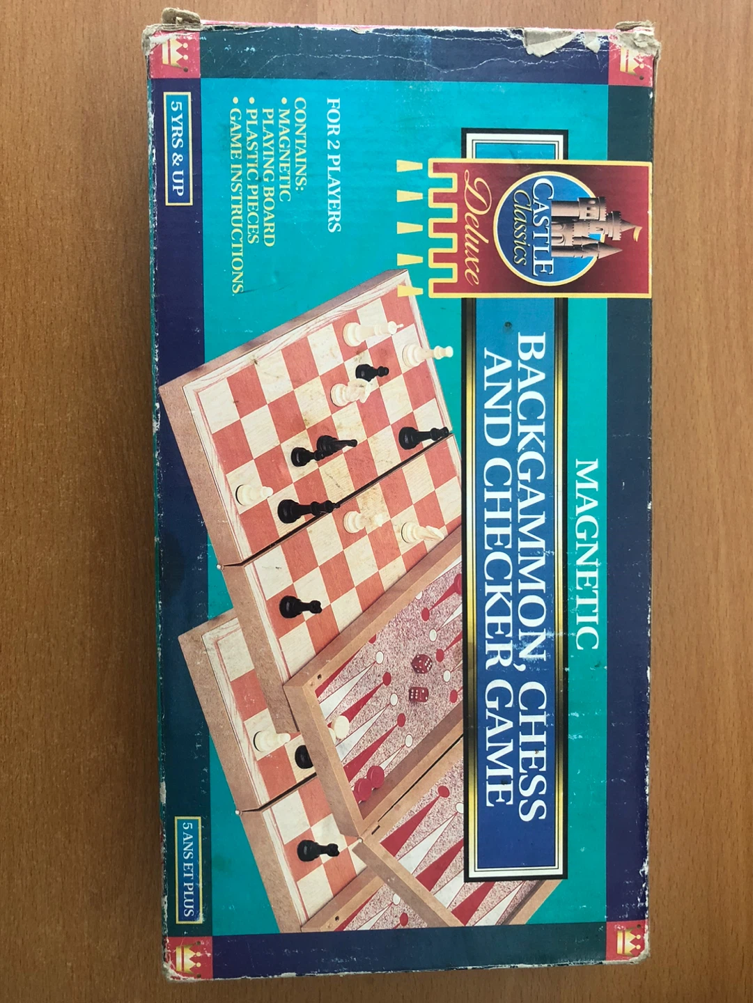 Deluxe Magnetic Chess, Backgammon, and Checker Game Set - photo 3