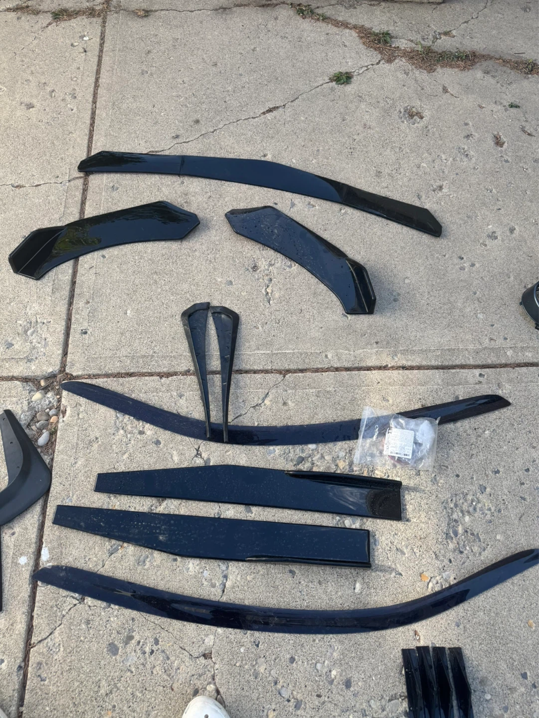 Black Car Body Kit - Spoilers and Mud Flaps