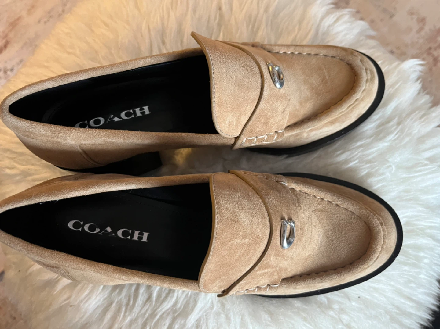 Coach Suede Loafer Heels Size 9 - photo 2