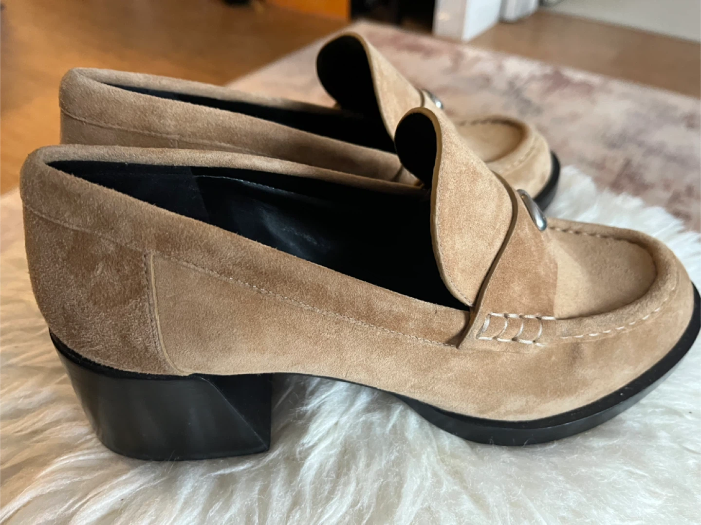 Coach Suede Loafer Heels Size 9