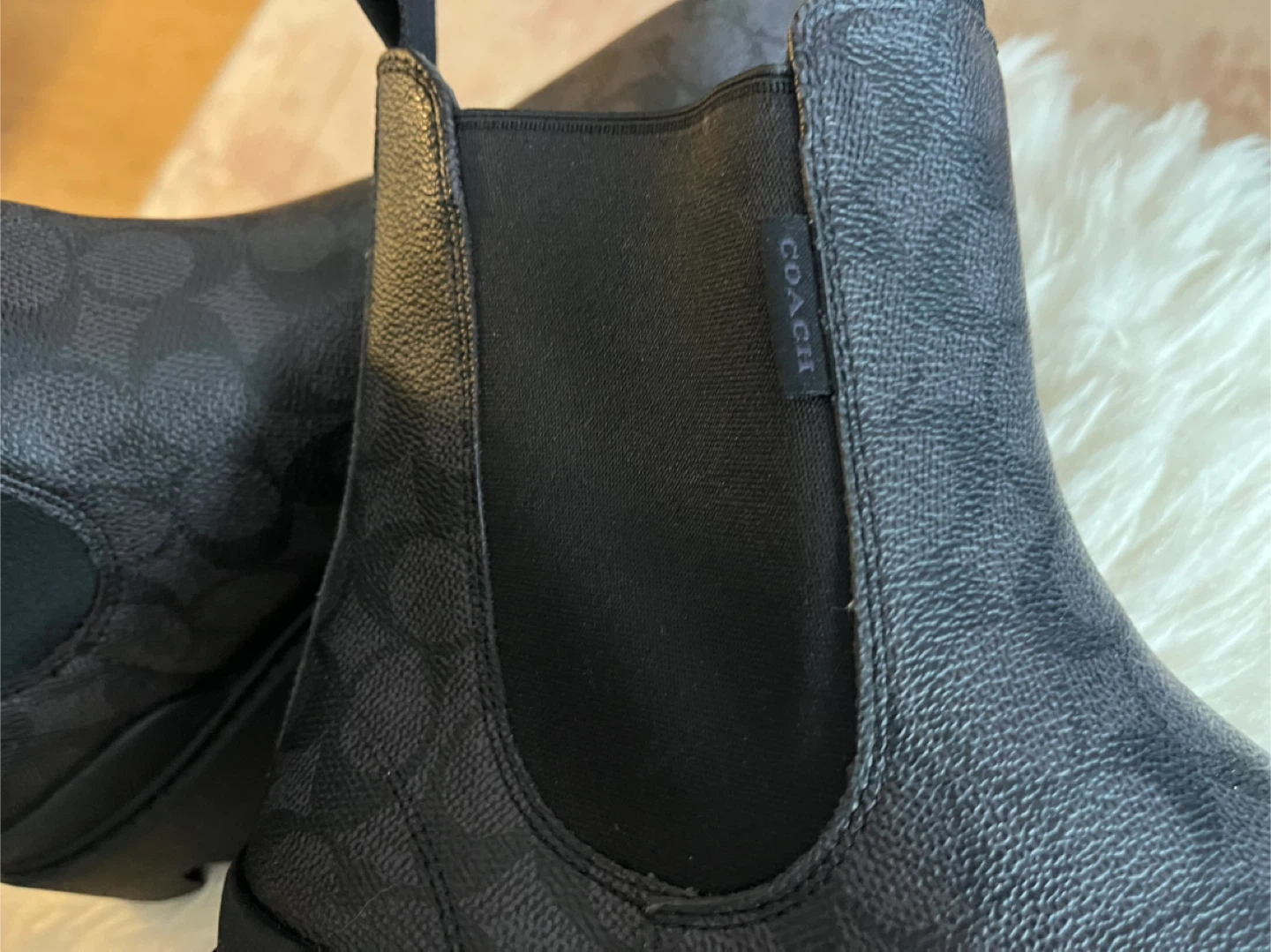 Coach Black Signature Chelsea Boots - Size 11 - photo 3