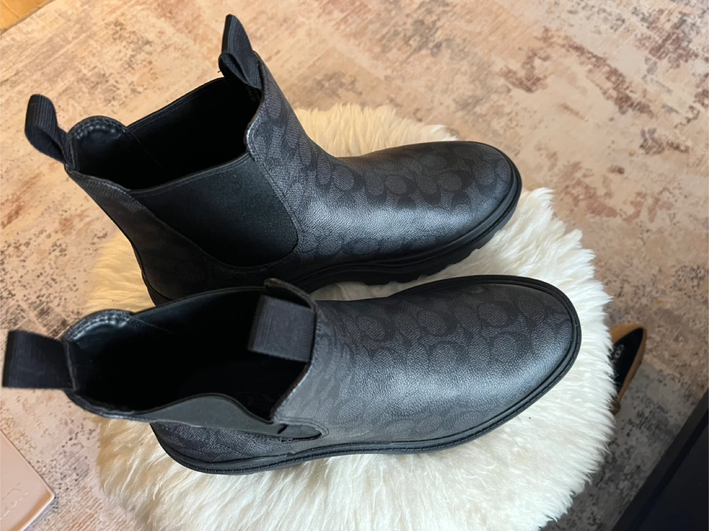 Coach Black Signature Chelsea Boots - Size 11 - photo 2