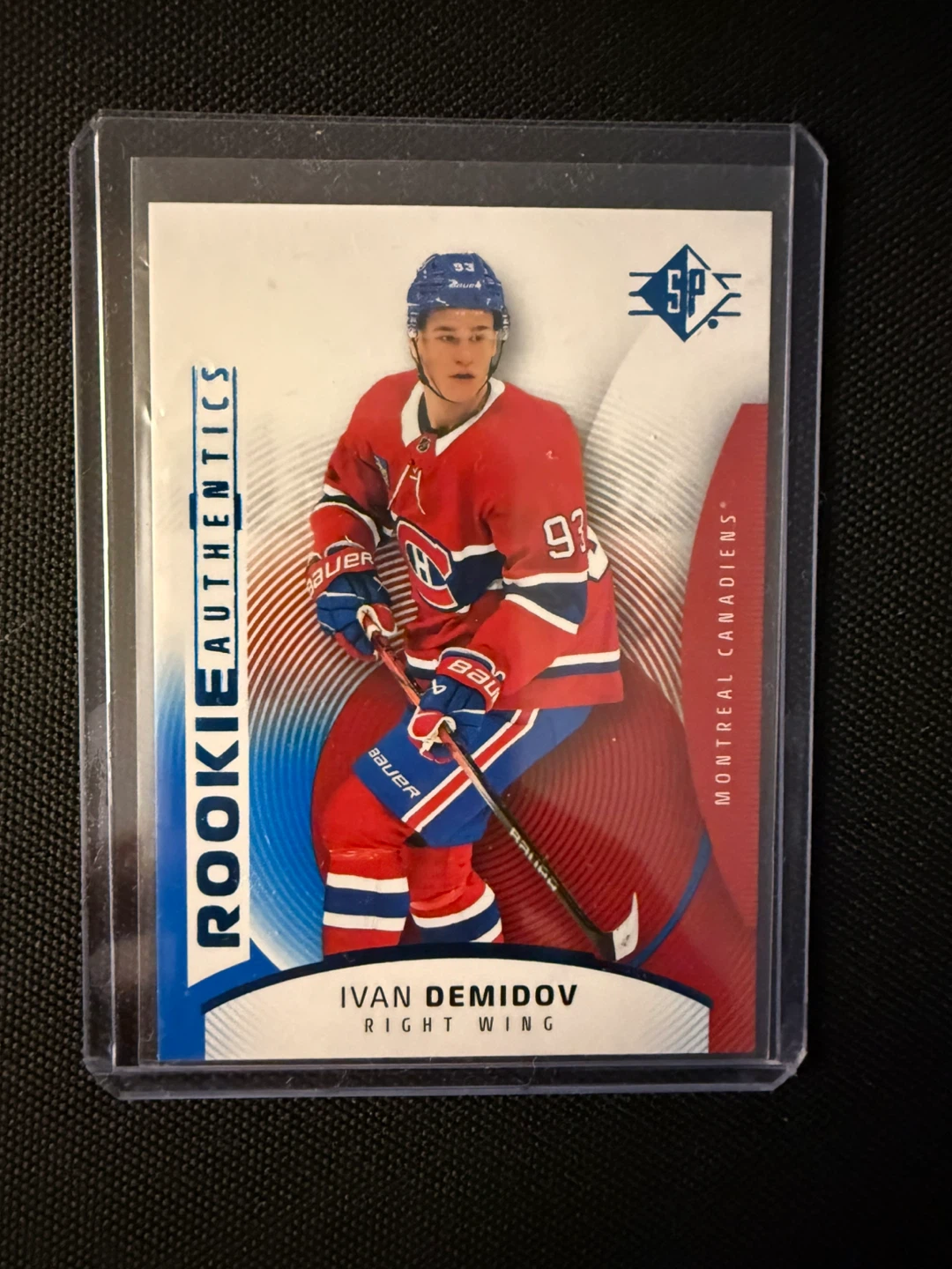 Ivan Demidov Rookie Authentics Hockey Card