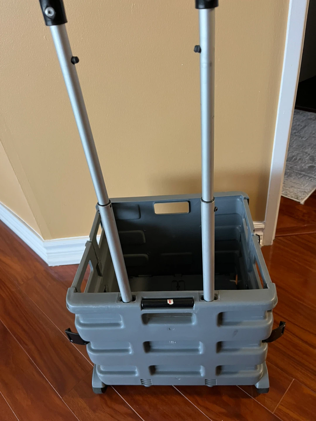 Grey Portable Collapsible Rolling Cart - photo 2