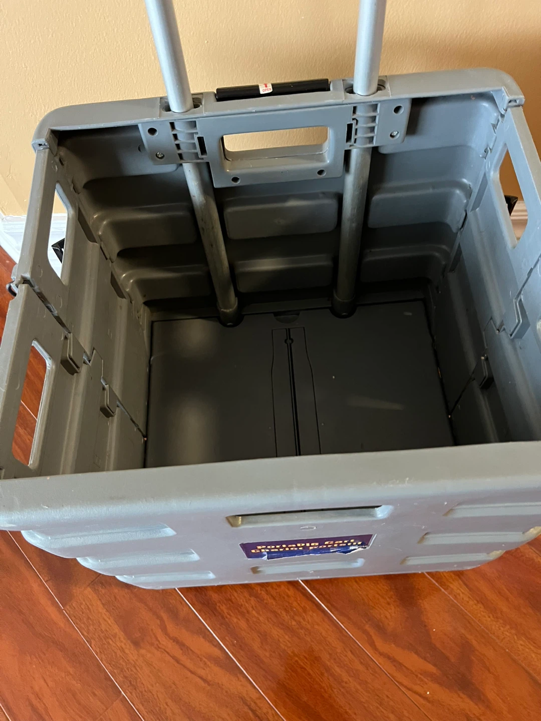 Grey Portable Collapsible Rolling Cart