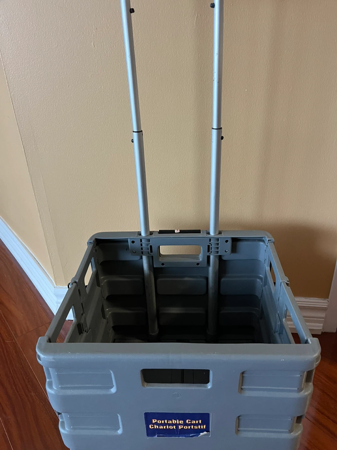 Grey Portable Collapsible Rolling Cart - photo 4