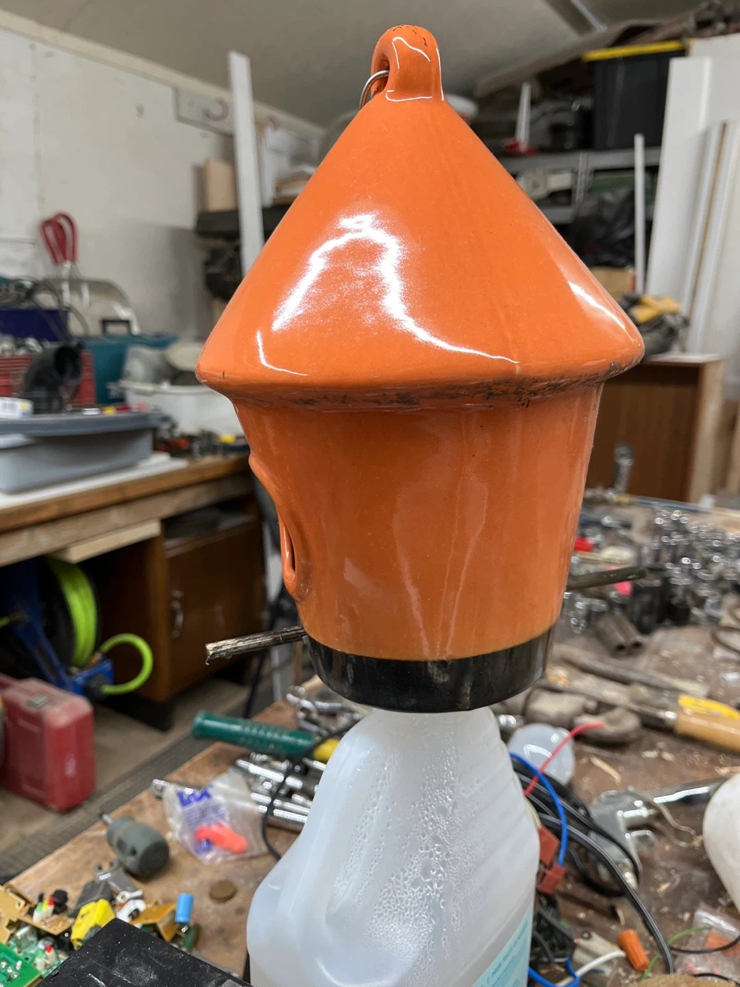 Orange Ceramic Birdhouse - photo 4