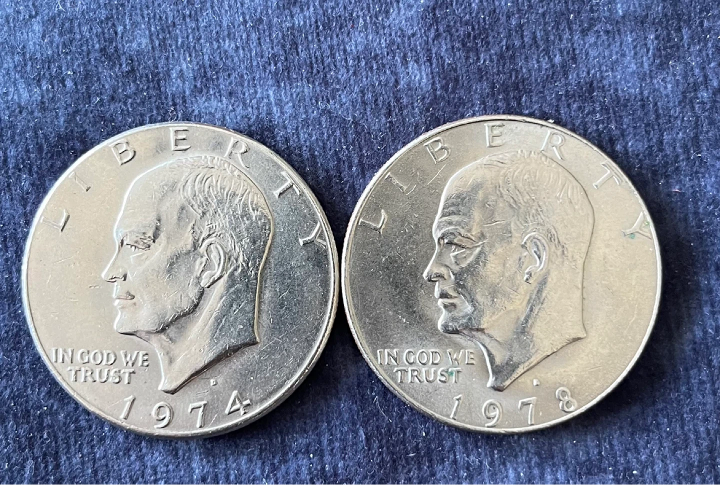 USA 🇺🇸 Two Eisenhower Dollars - 1974 & 1978 - photo 4