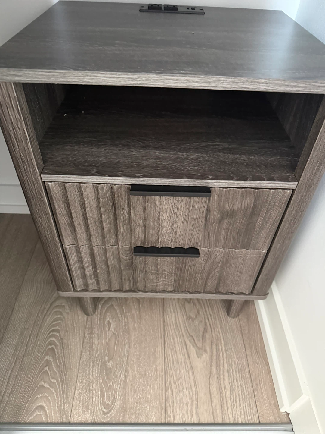 Latitude Run 24" H Mid Century Night Stand - Dark Grey - photo 3