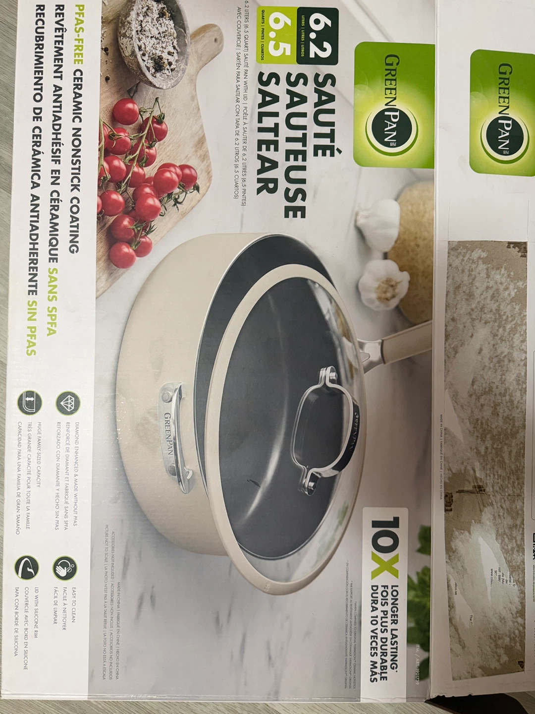 Green saute pan with lid - photo 4