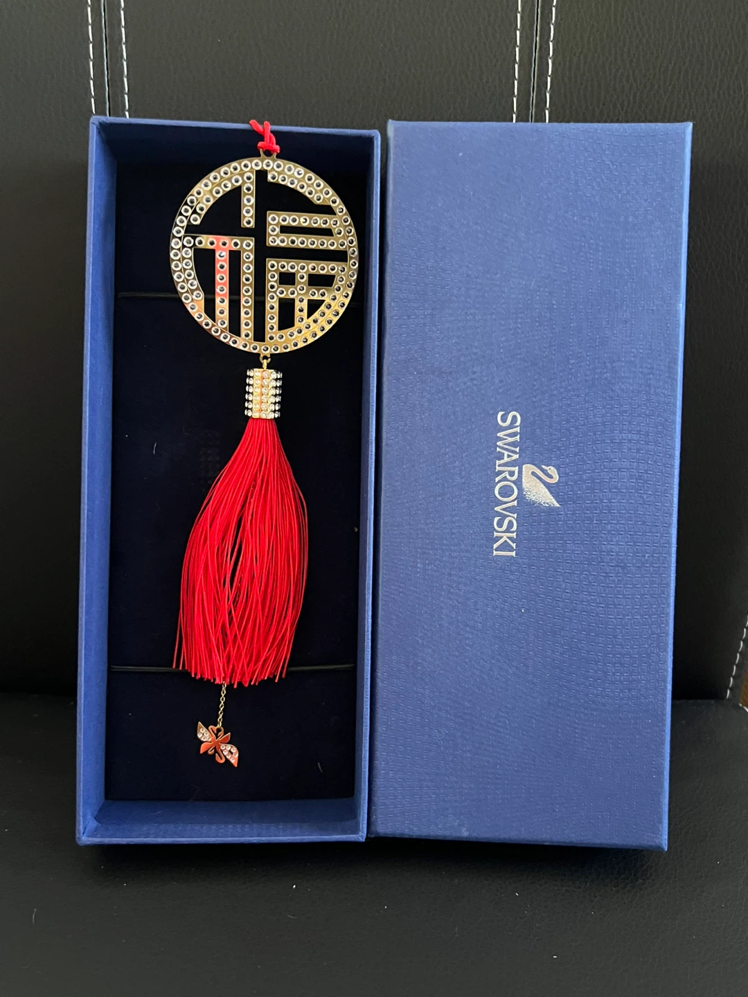 Swarovski Red Tassel Ornament
