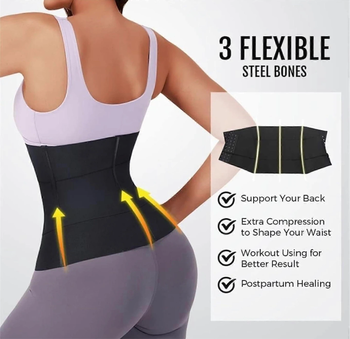 Black Waist Trainer Cincher Corset XL - photo 2
