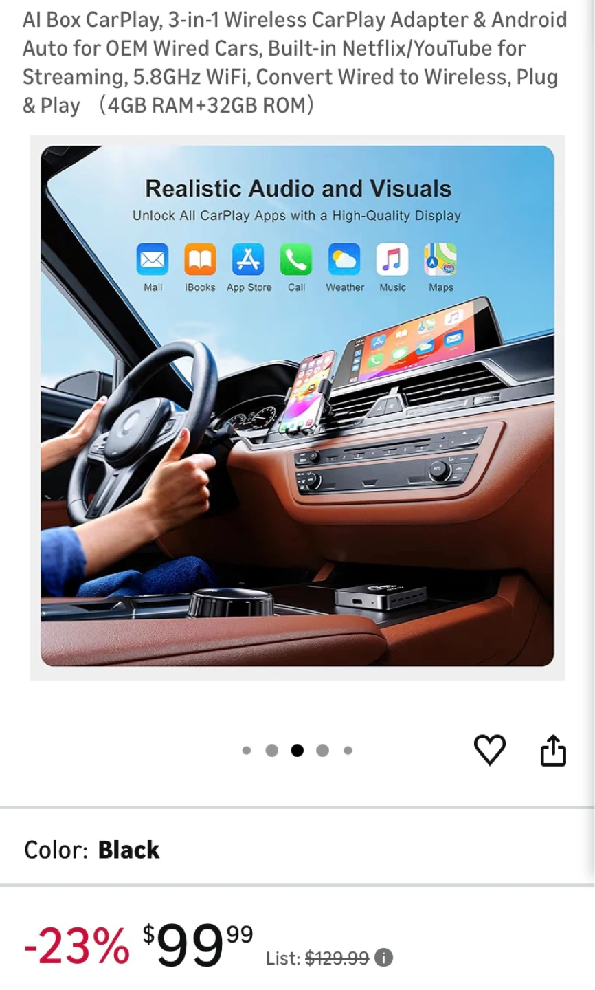 FAIMEE CarPlay & Android Auto Wireless Adapter 4GB RAM+32GB ROM - photo 4