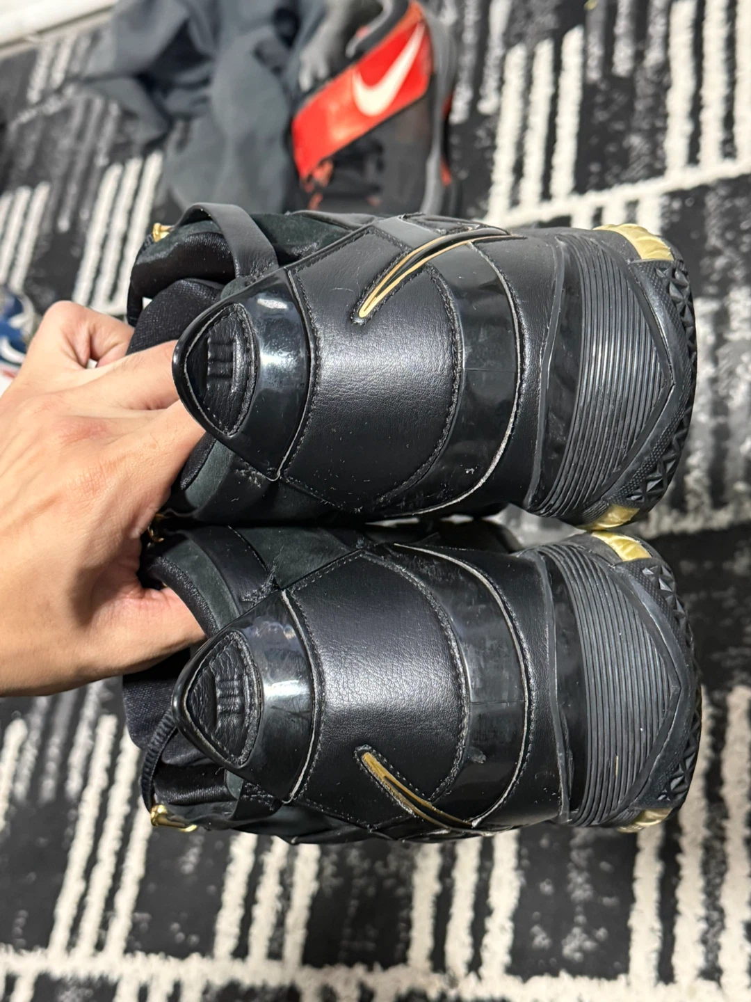 Size 9 - Nike Zoom LeBron 3 Retro 2018 Metallic Gold - photo 5