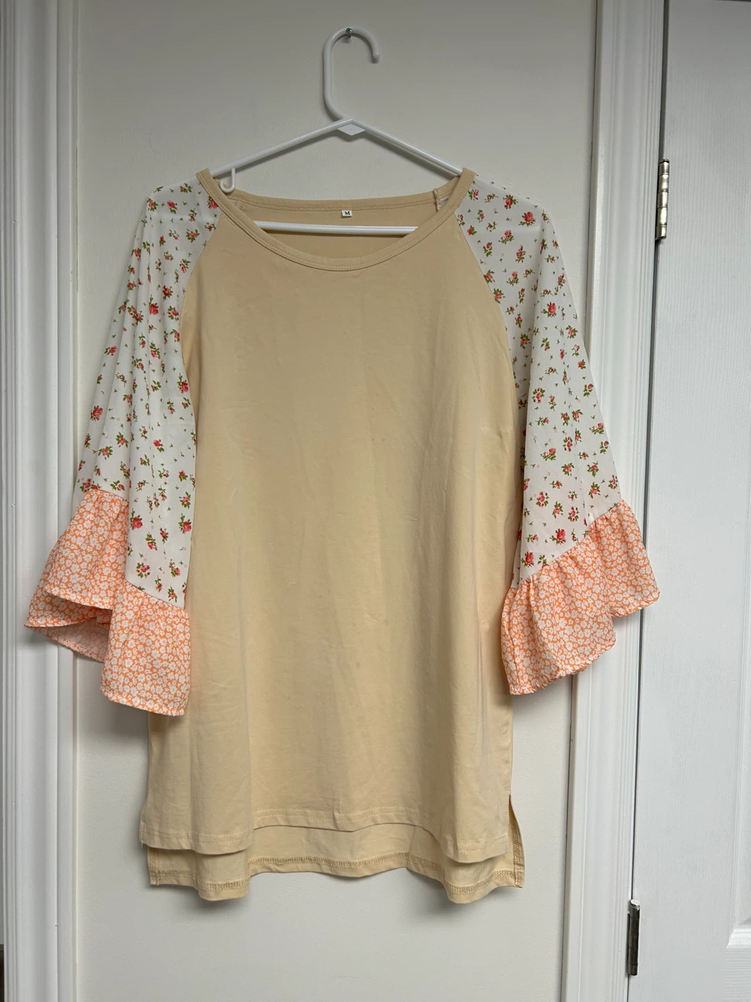 Women's Ruffled Sleeve Top - Size Medium