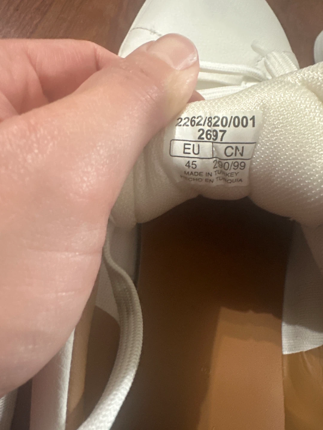 ZARA White Leather Sneakers - Size 45 US/12 - photo 2