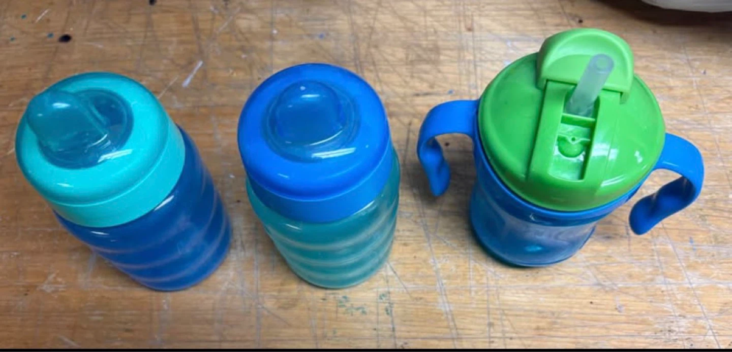 Blue and Green Sippy Cups