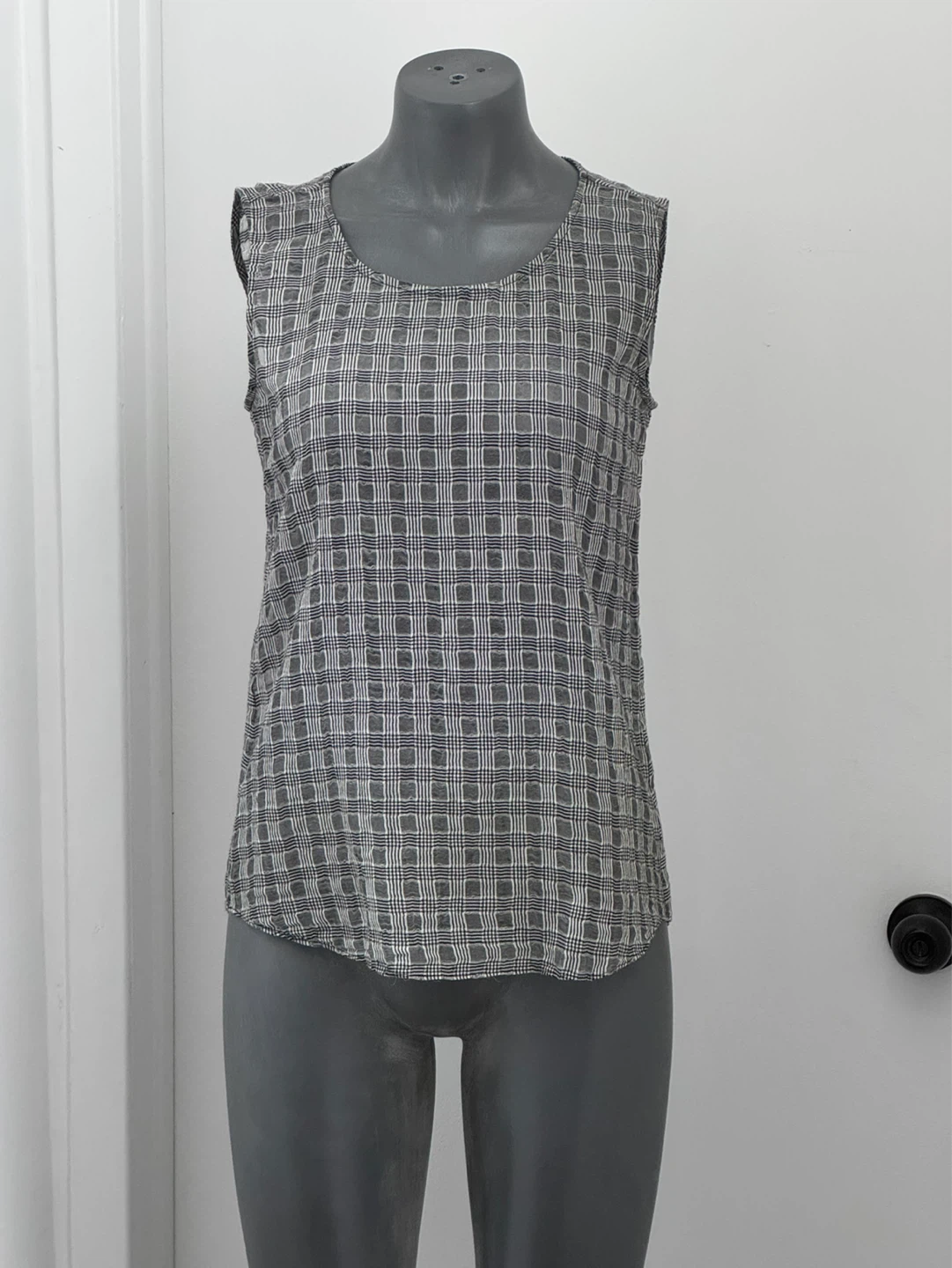 Theory Sleeveless Plaid Top - Size S