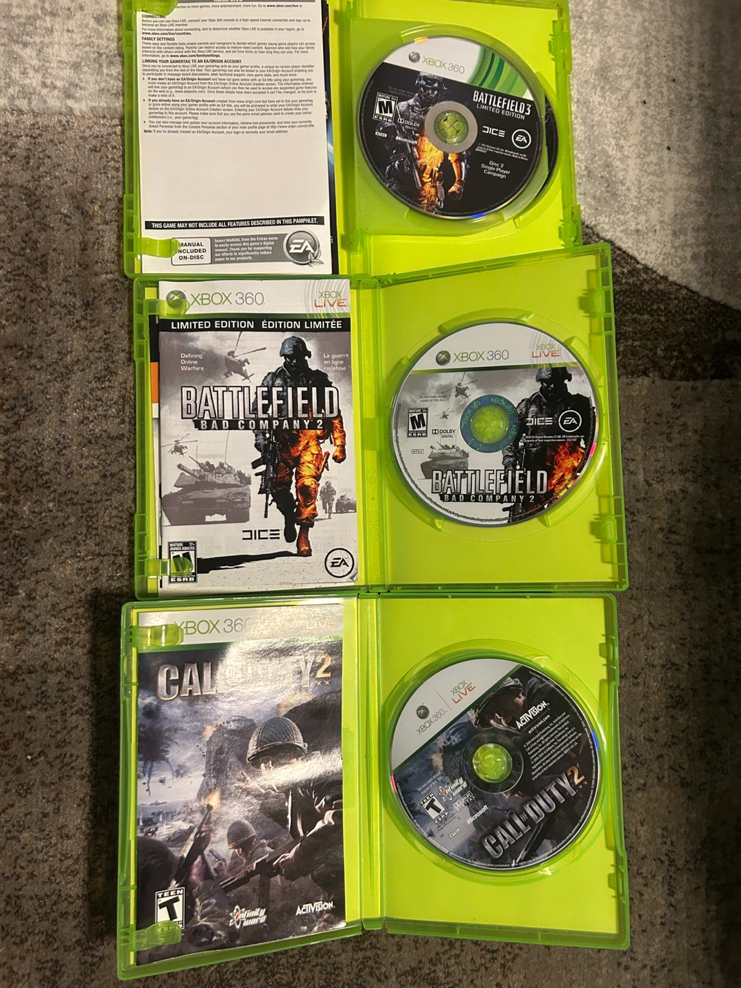 Xbox 360 Games: Battlefield, Call of Duty - photo 2