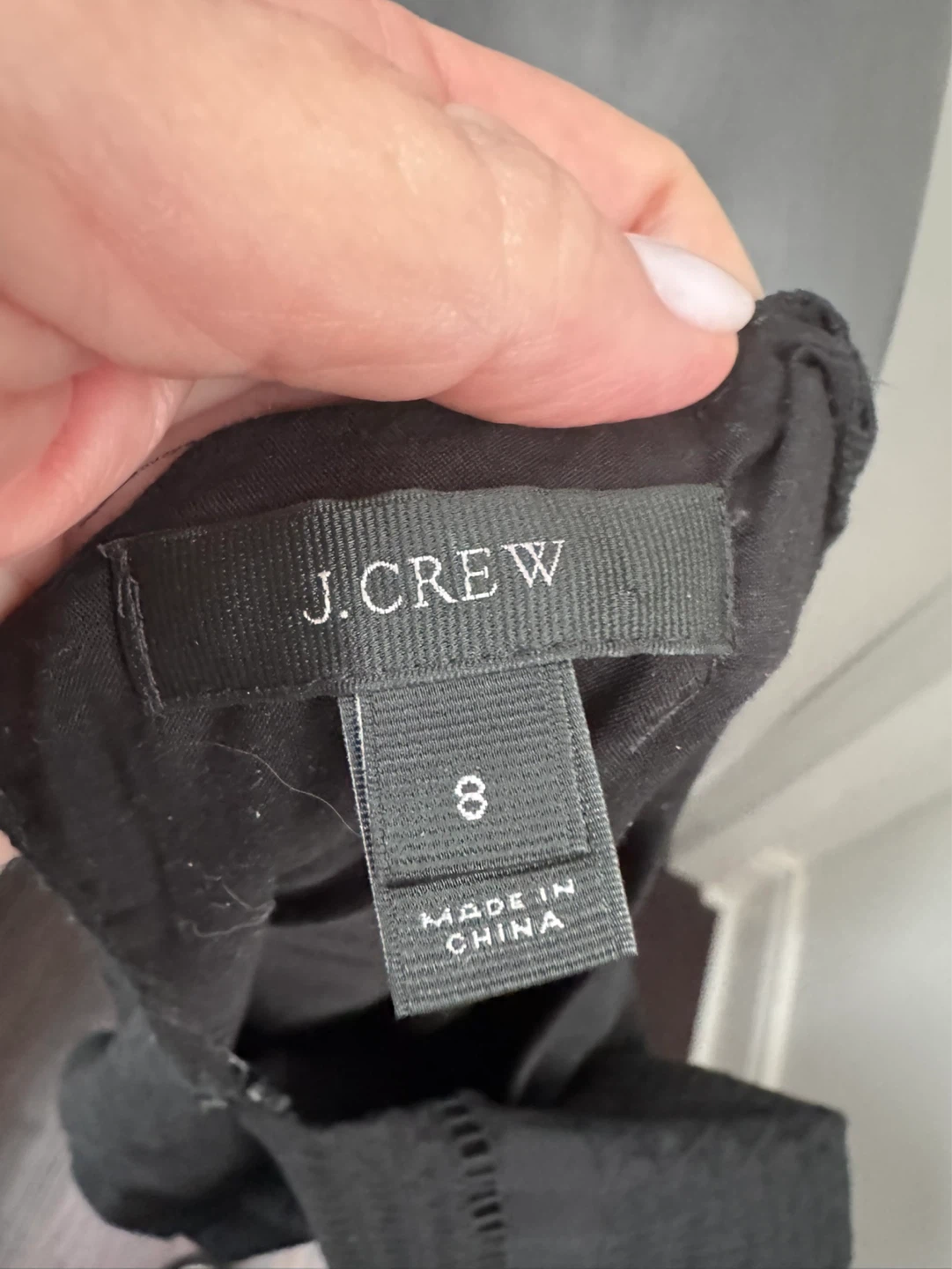 J. Crew Black Eyelet Dress Size 8 - photo 4