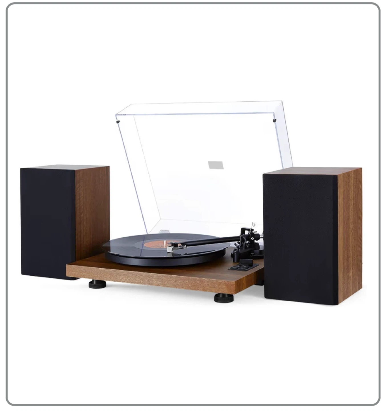 1 BY ONE Wireless Turntable HiFi System with Bookshelf Speakers