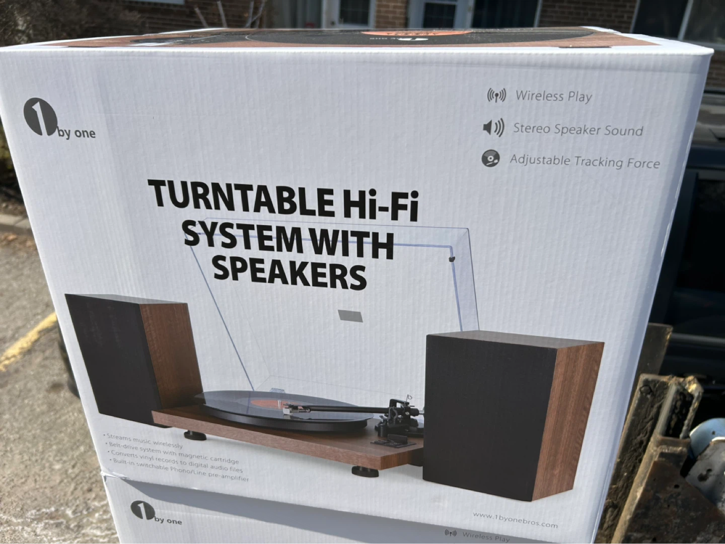 1 BY ONE Wireless Turntable HiFi System with Bookshelf Speakers - photo 2