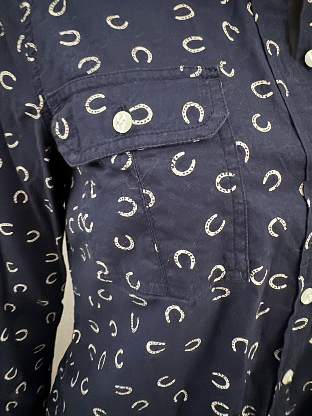 Lucky Brand Horseshoe Print Button-Up Shirt - Medium - photo 3