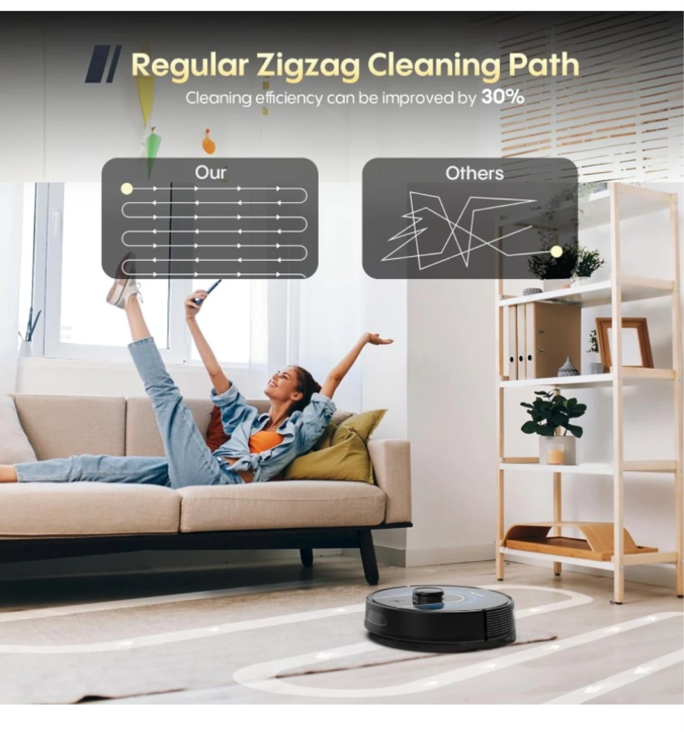 Bagotte Robot Vacuum and Mop Combo - Blue Black - photo 5