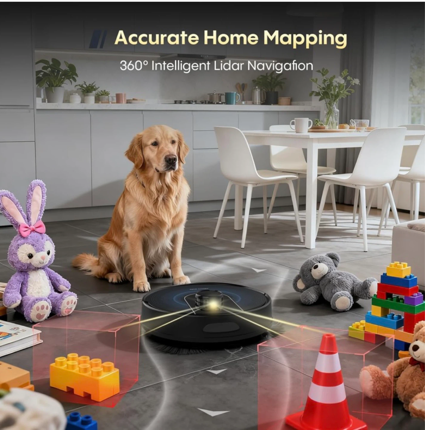 Bagotte Robot Vacuum and Mop Combo - Blue Black - photo 2