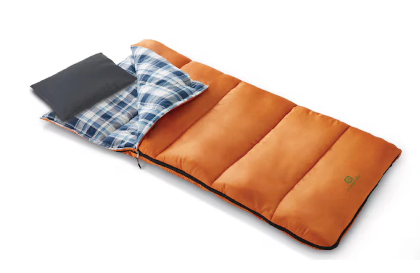 Orange Sleeping Bag with Pillow