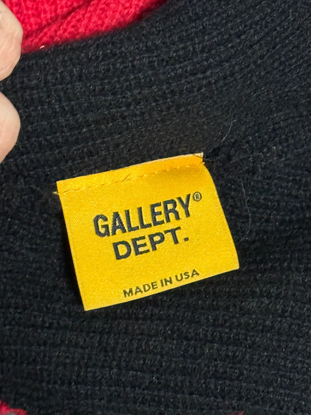 GALLERY DEPT. TOPANGA BLACK AND RED CASHMERE WOOL BEANIE HAT - photo 5
