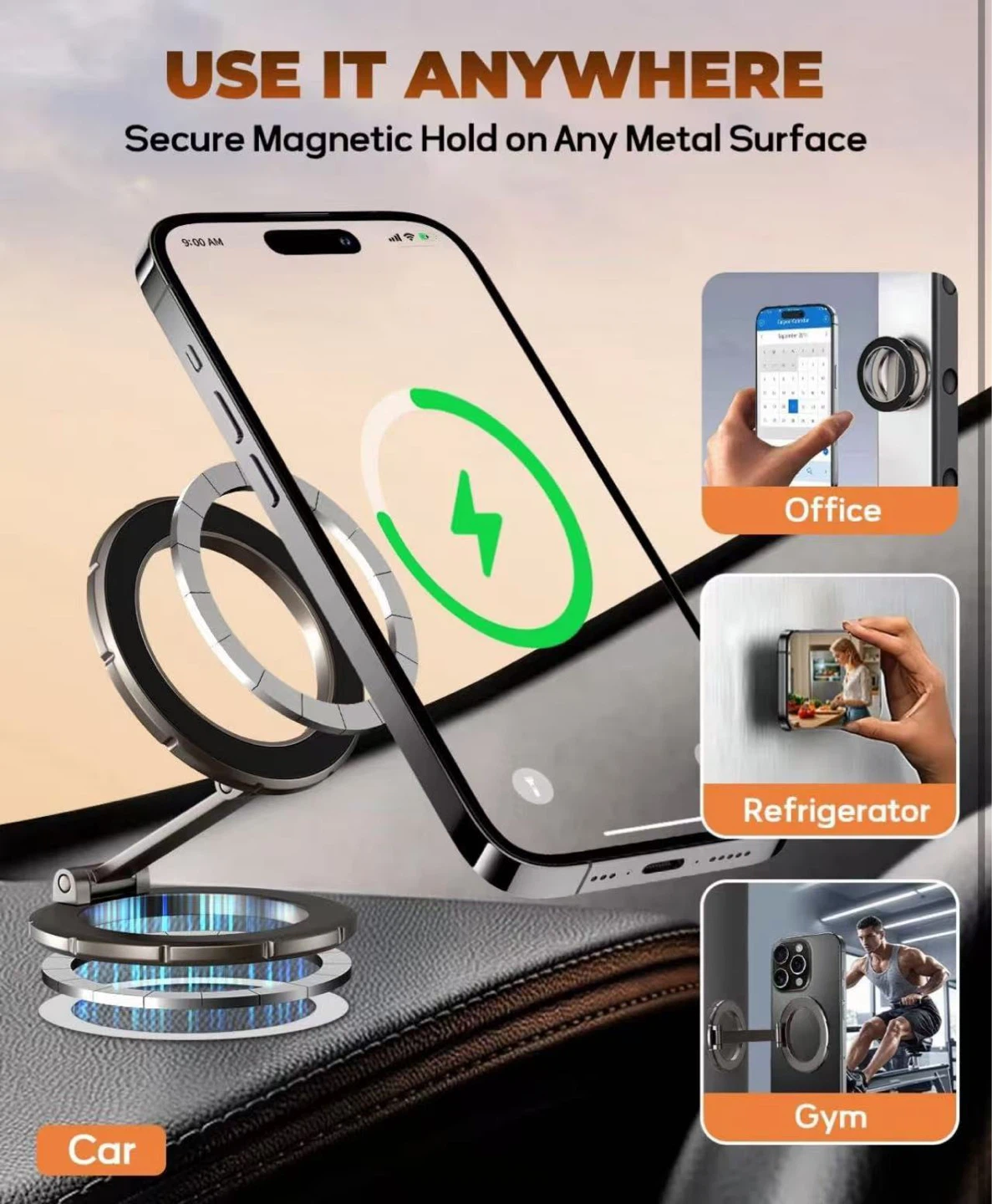 Magnetic Phone Ring Holder Stand with Magnetic Ring - photo 3
