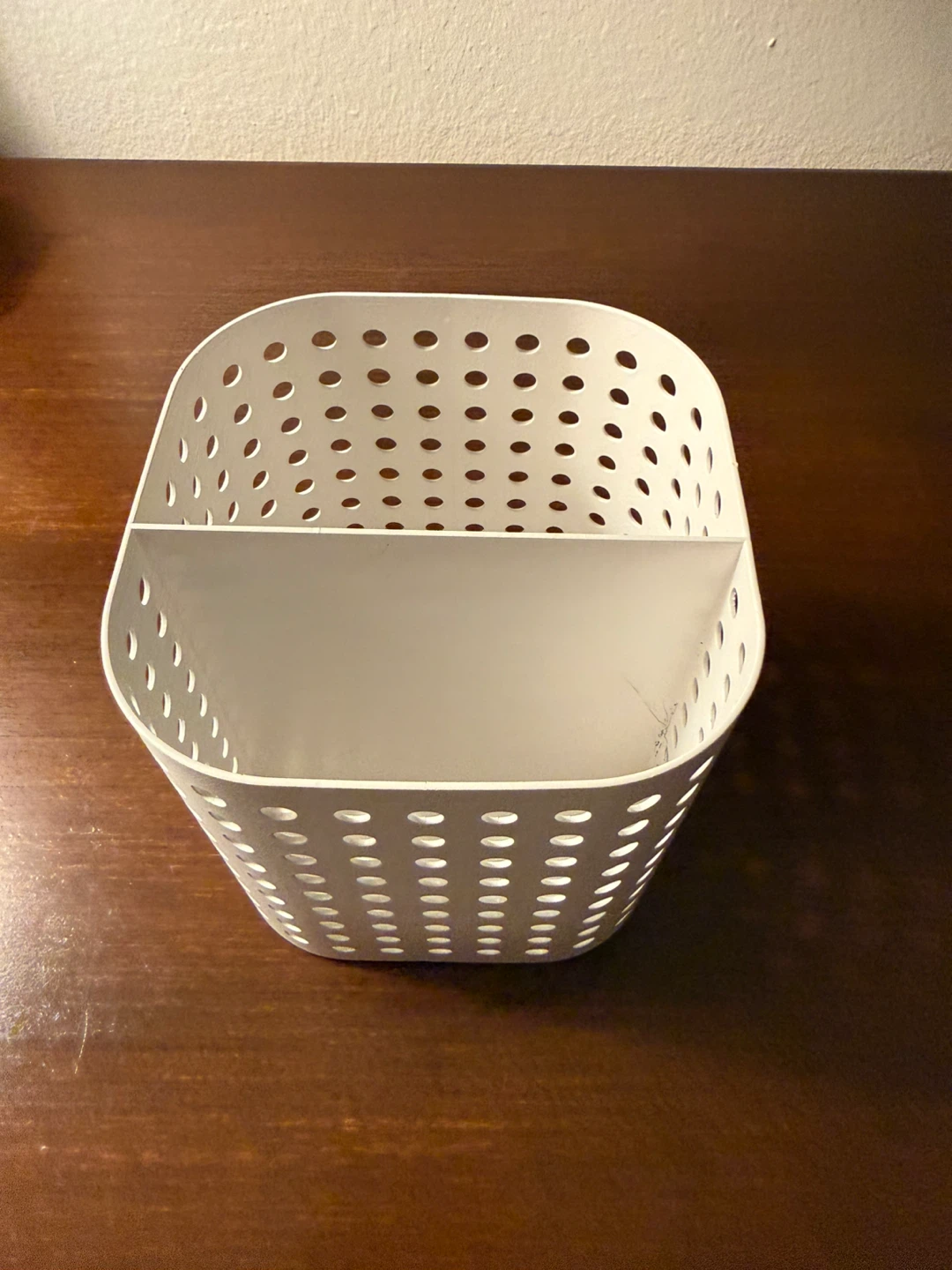 White Divided Utensil Holder - photo 2