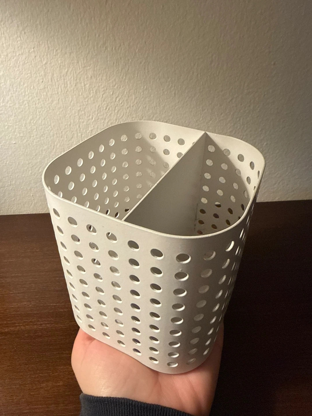 White Divided Utensil Holder - photo 4