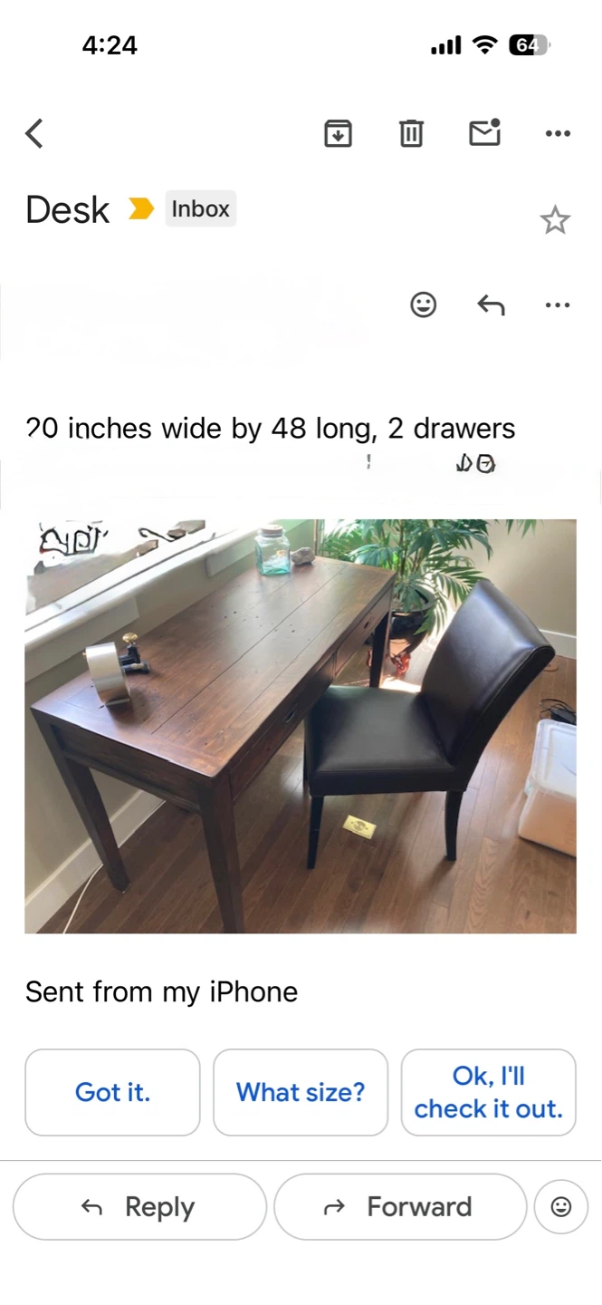 Desk Crate &Barrel plus chair