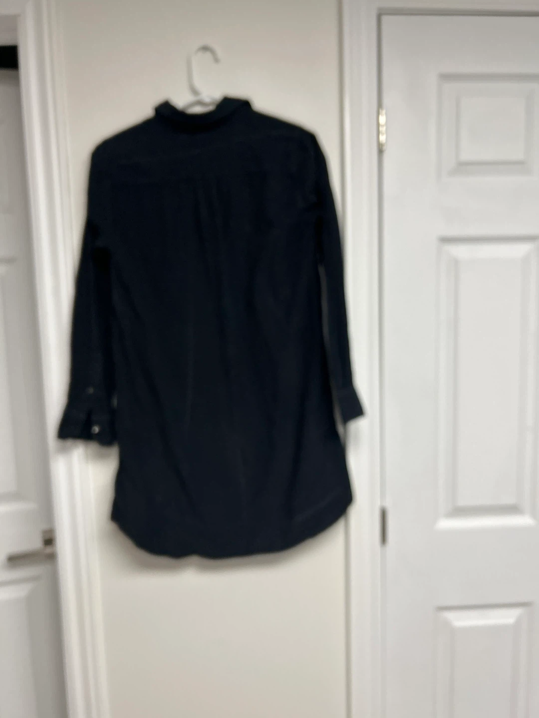 Black Corduroy Shirt Dress - Size Medium - photo 3