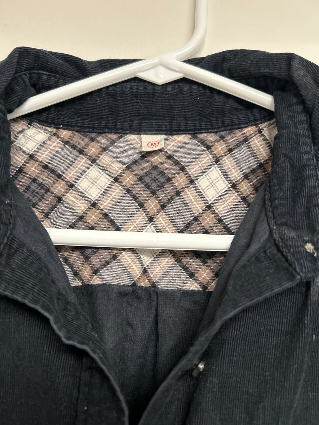 Black Corduroy Shirt Dress - Size Medium - photo 2