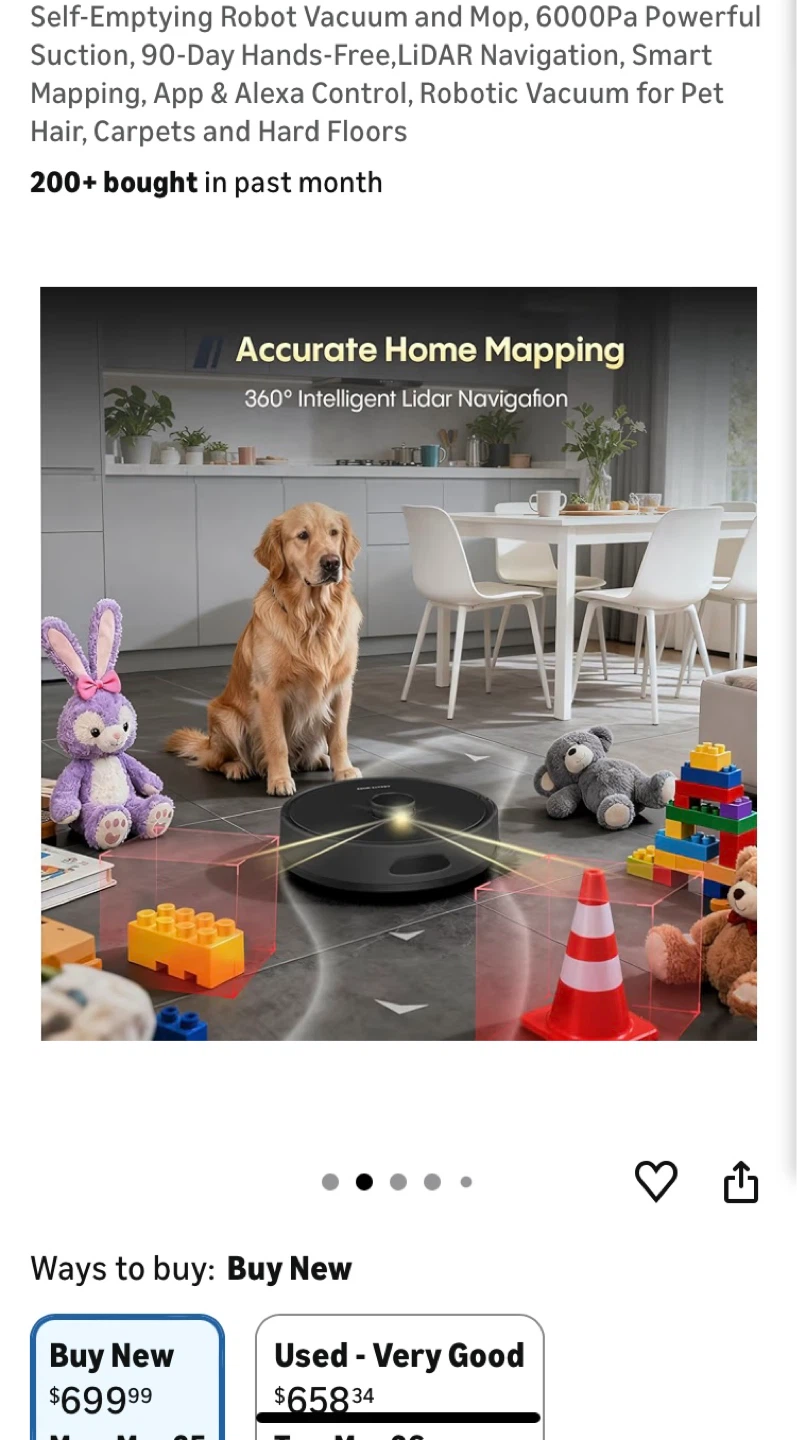 Big sale - Robotic Vacuum and Mop - 6000Pa Strong Suction - photo 2