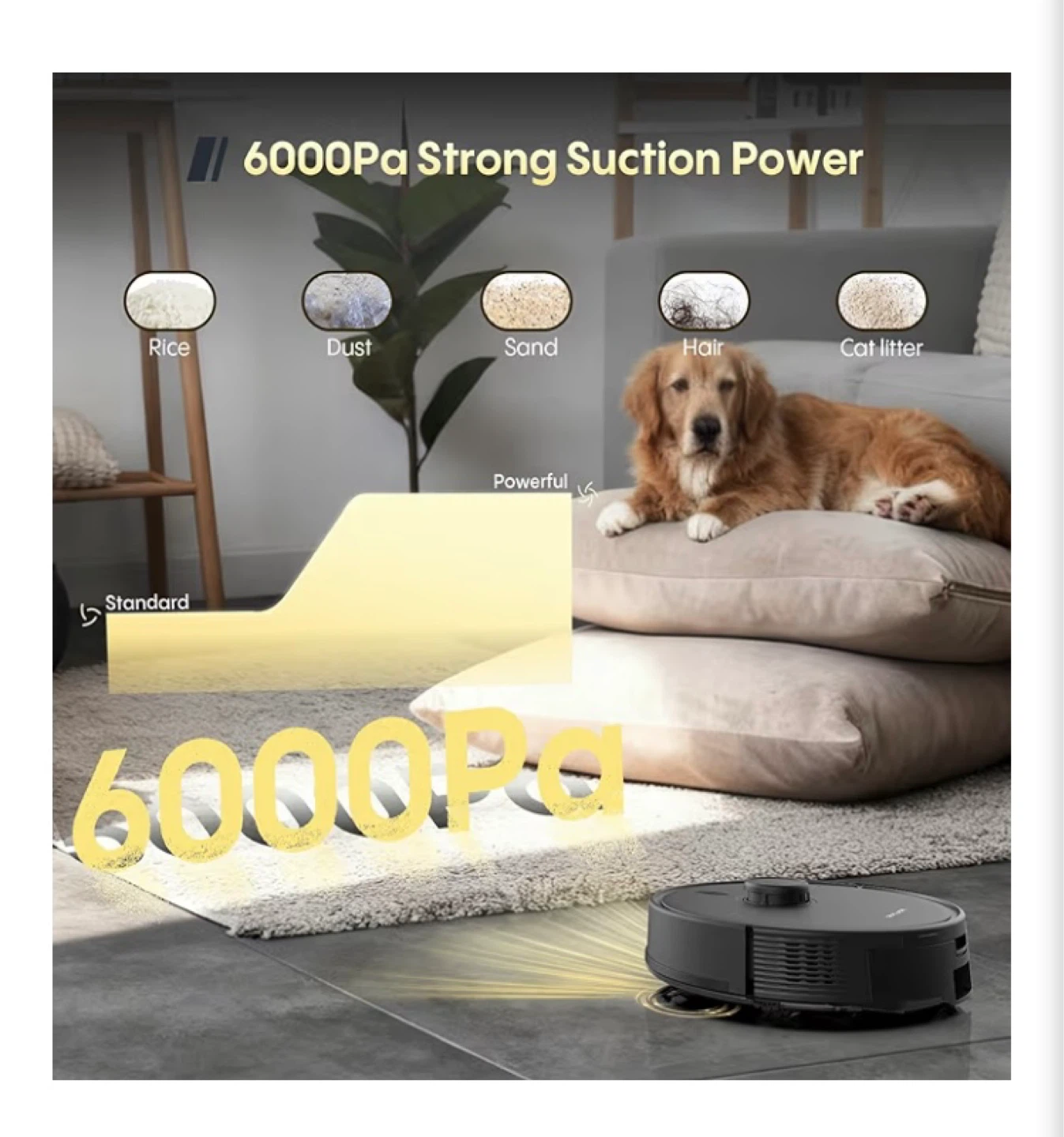 Big sale - Robotic Vacuum and Mop - 6000Pa Strong Suction - photo 4