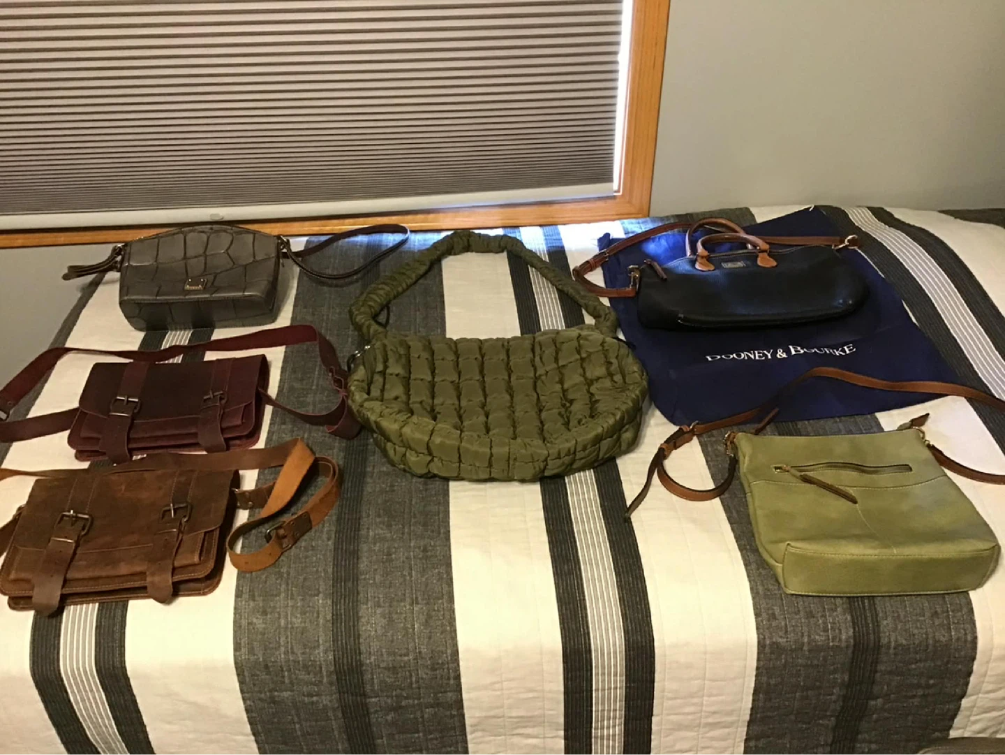 Dooney & Bourke Black Leather Satchel and other purses
