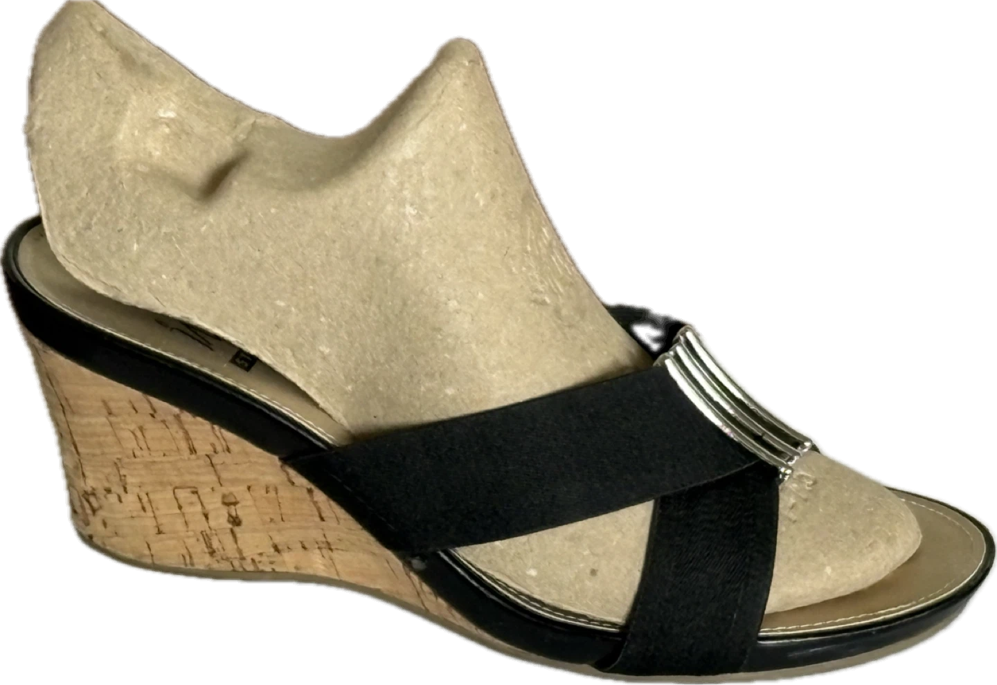 Black Wedge Sandals