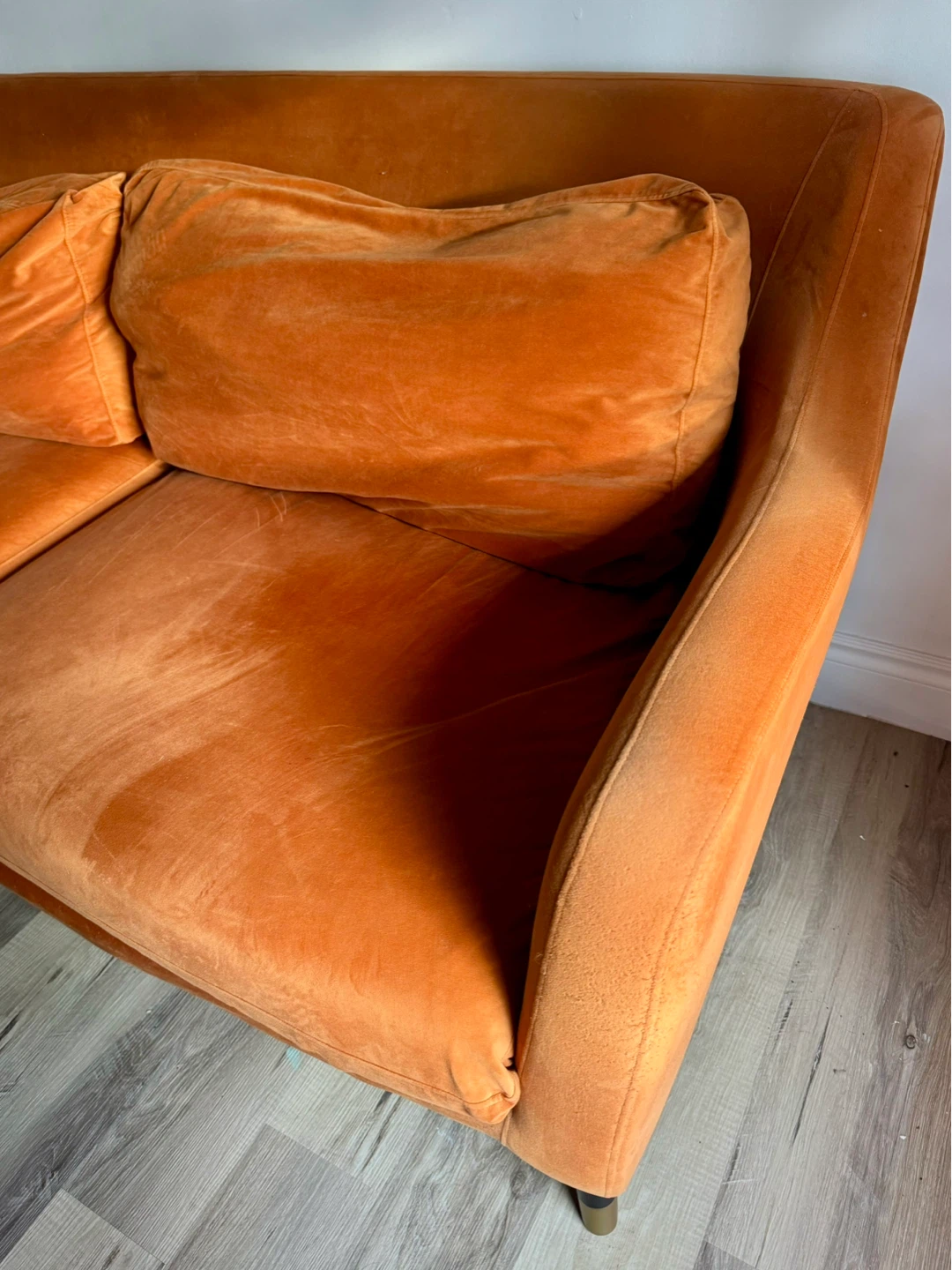 Structube velvet 3-seater sofa - photo 2