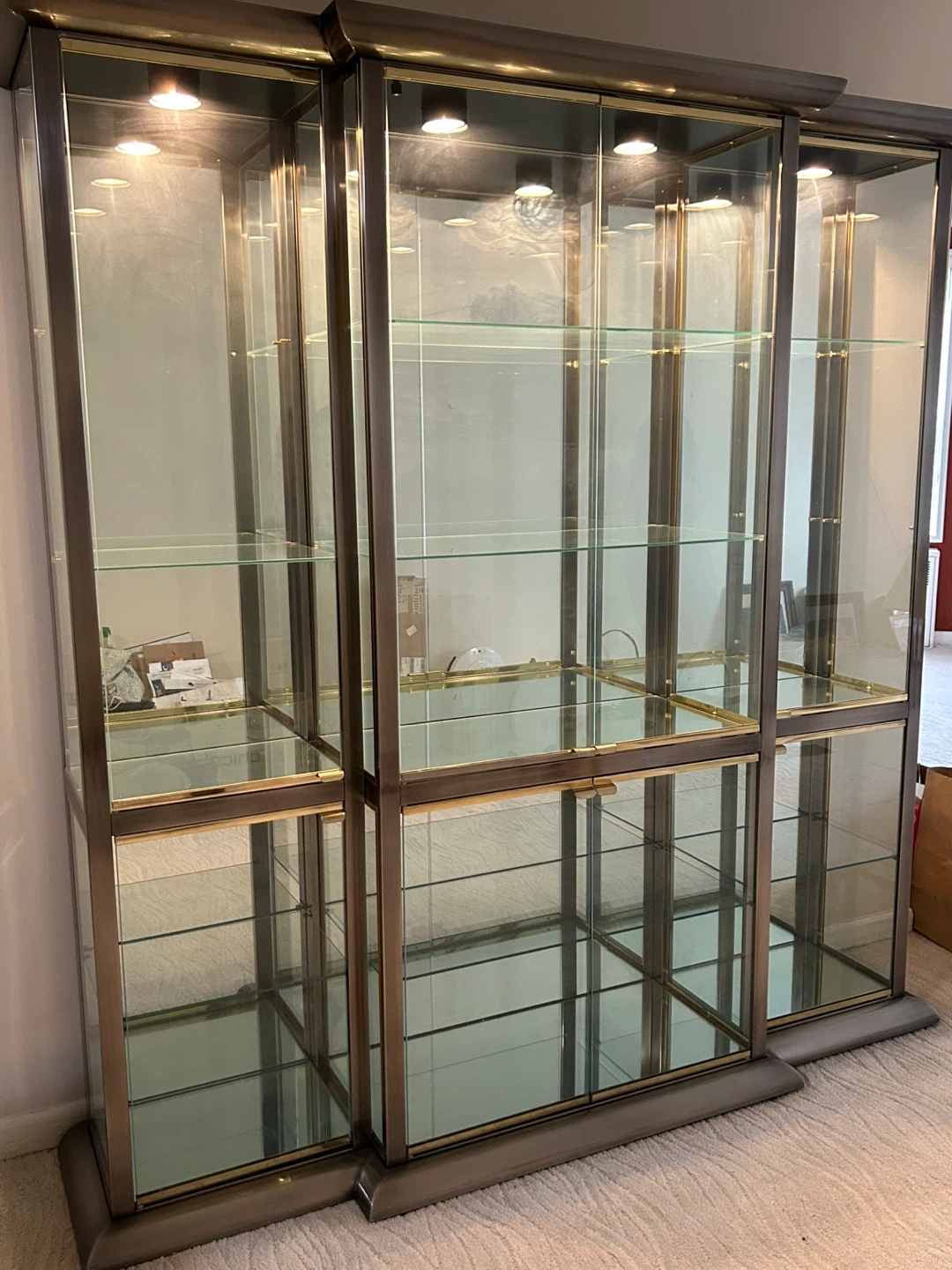 Glass with Chrome and a Gold Trim Etergé / Wall Unit - photo 3