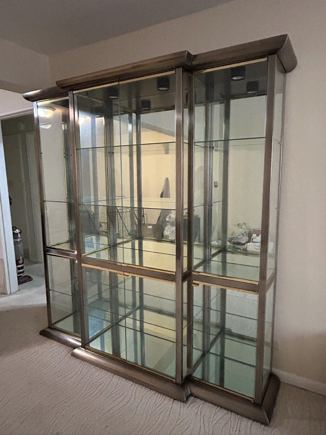 Glass with Chrome and a Gold Trim Etergé / Wall Unit - photo 2